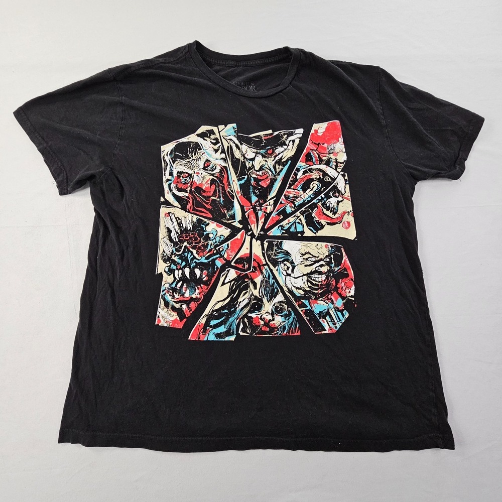 Halloween Horror Nights 2024 Shattered Screams Black T-Shirt Men's XL